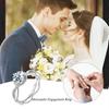 BAMOER 1CT Moissanite Twisted Ring Retro Lace Statement Band Ring Round Cut for Women Engagement Jewelry Eternal Elegance Gift