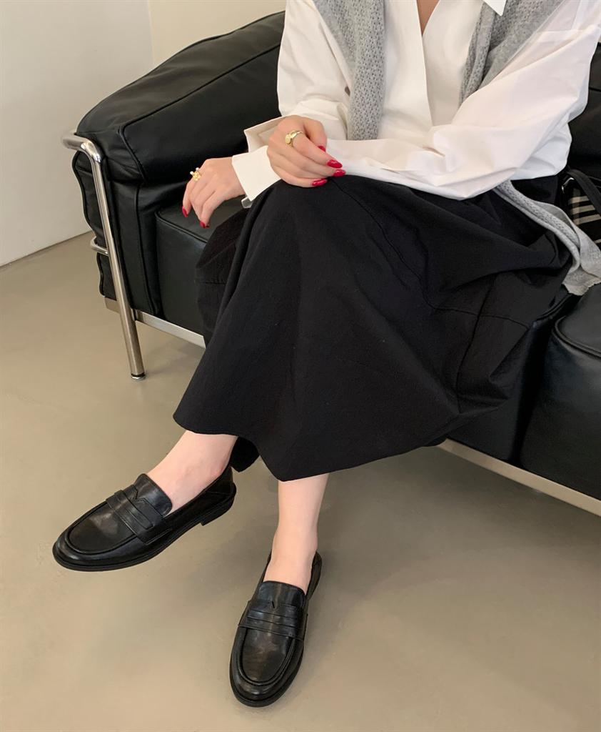 Haute couture~ washed first layer cowhide basic version loafers 2025 autumn new literary and retro leather shoes