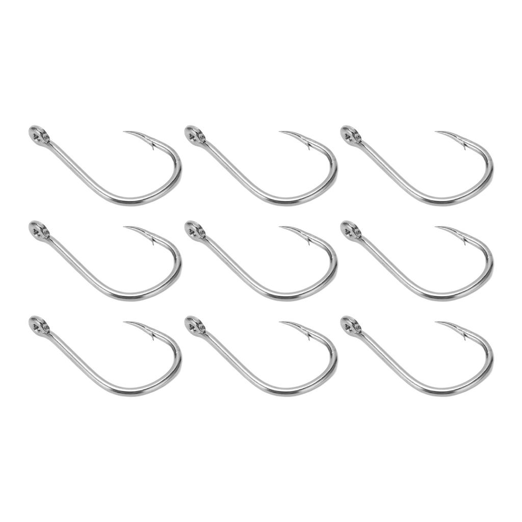 50Pcs Fishing Hook for Iseama Fish Hook Barbed Type High Carbon Steel with Hole for Outdoor ActivityType 8#