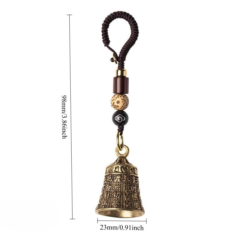 

Small Prajna Buddha Heart Sutra retro ancestral style wind chime, Buddha bell, peace bell pendant 98mm x 23mm