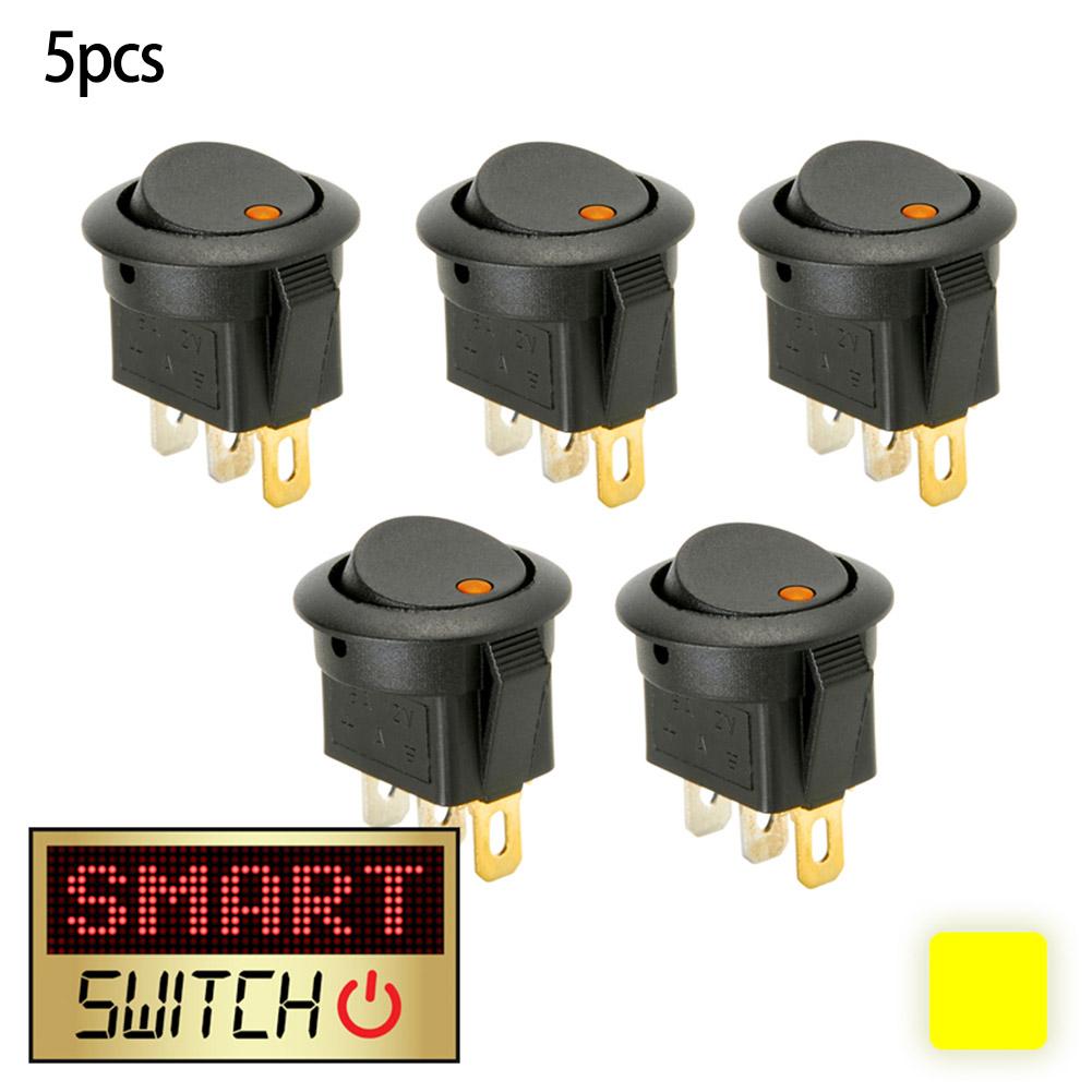 LED Round Switch For Additional Electronics Round Rocker