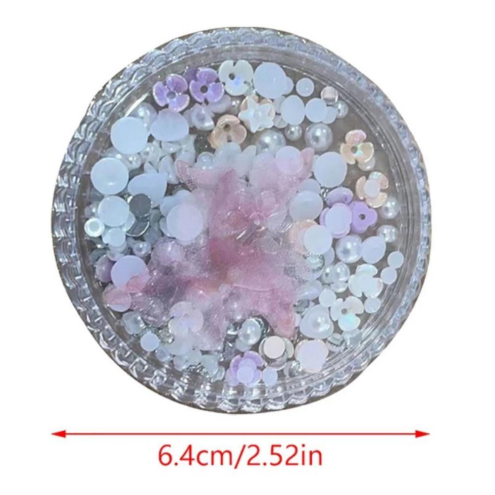 1 Box Pearl 3D Rhinestones Sticker Flower Eyes Face Facial  Sticker  DIY Decoration