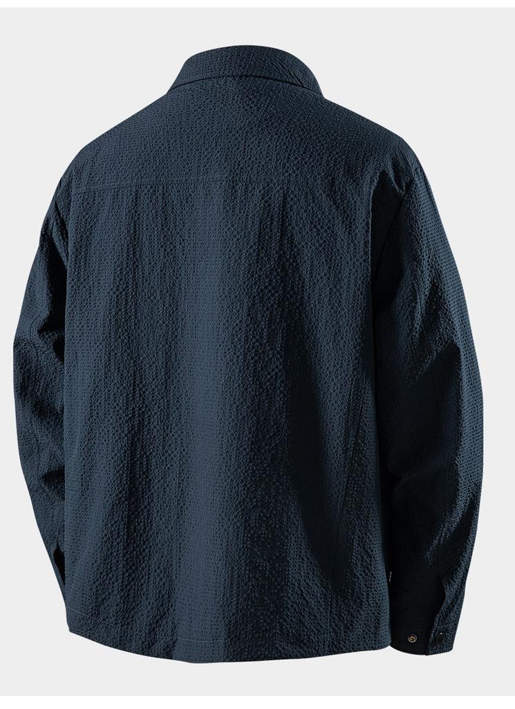 Men's Breathable Foam Yarn Loose Light Trendy Spring Relaxation Shirt Jacket