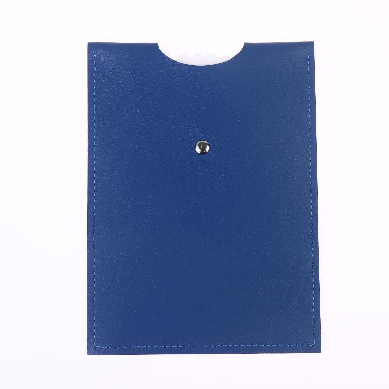 Blue PU Leather Parking Disc 4 Language Version Durable & Water-Resistant Arrival Timer For Car - Universal European Design