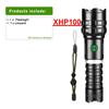 Powerful Flashlight 230000LM Torch Light XHP100 LED Wick High Energy Brightness Lamp Camping Lantern Hiking Light
