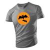 Letní móda Sportovní styl O Límec Muži Krátký rukáv Halloween Bat Potisk Tričko Harajuku Muži Volné Pohodlné Prodyšné Top
