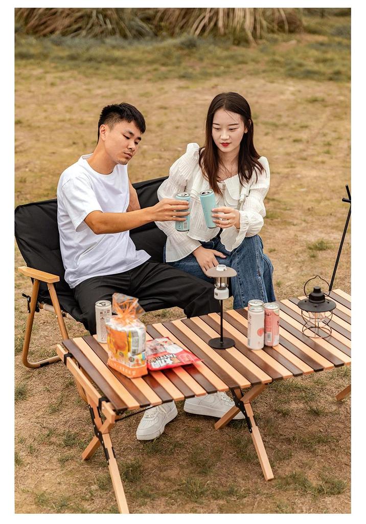 Mountain Outdoor Double Camping Chair with 600D Oxford Cushion - Soft, Comfortable, and Thick Silk Cotton Filling.