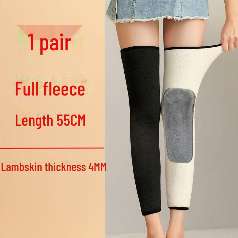 "Thick Velvet Knee Pads for Warmth & Protection – Unisex, Ideal for Elderly, Autumn & Winter Cycling"