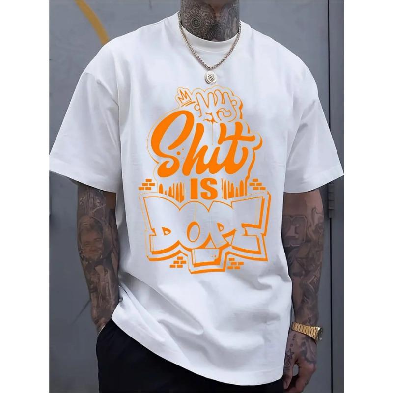 

European sizes Short-Sleeved Casual for sports Shirt for Men | Featuring a Stylish 2D Print, Stretchy and Comfortable Knitted Fabric S белый