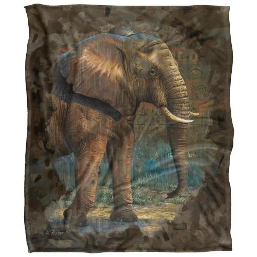 JQ Licensing Cf-Jp Silky Elephant Supersoft Blanket
