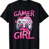 Printed Gamer Girl Boy T-Shirt For Men GamePad Graphic Tees Casual Oversized Short Sleeve Tops Round Neck Streetwear T Shirts