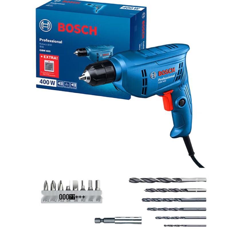 Bosch GBM-400 Electric Drill/Screwdriver Kit CN plug (adapter included)
