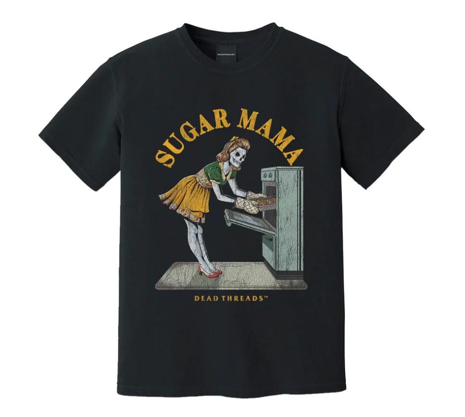 Sugar Mama: The Eternal Baker in the Skeletal Kitchen T-Shirt. XXXXL