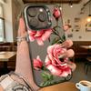 Pink Roses with Green Foliage Shockproof Phone Case for Iphone 16 15 14 13 12 11 Pro Max/Mini Anti-Scratch Premium Hard Cover
