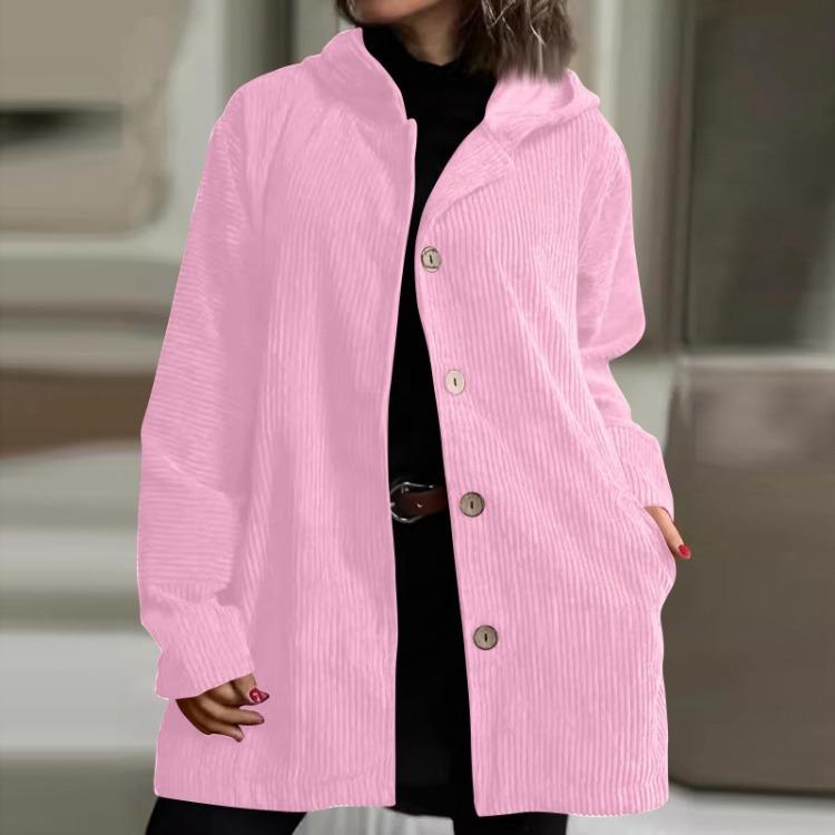 Casual Loose Jacket Women Long Sleeved Hooded Fashion Outerwear