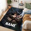 Custom Name Batman Catwoman Living Room Non-Slip Area Rug Soft Carpet for Bedroom Kids Playroom Sofa Office Home Decor Doormat