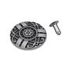 10 Sets Leather Rivets 20mm Antique Silver Round Rivets and 3x7mm Iron Trumpet Feet for Crafts Decoration