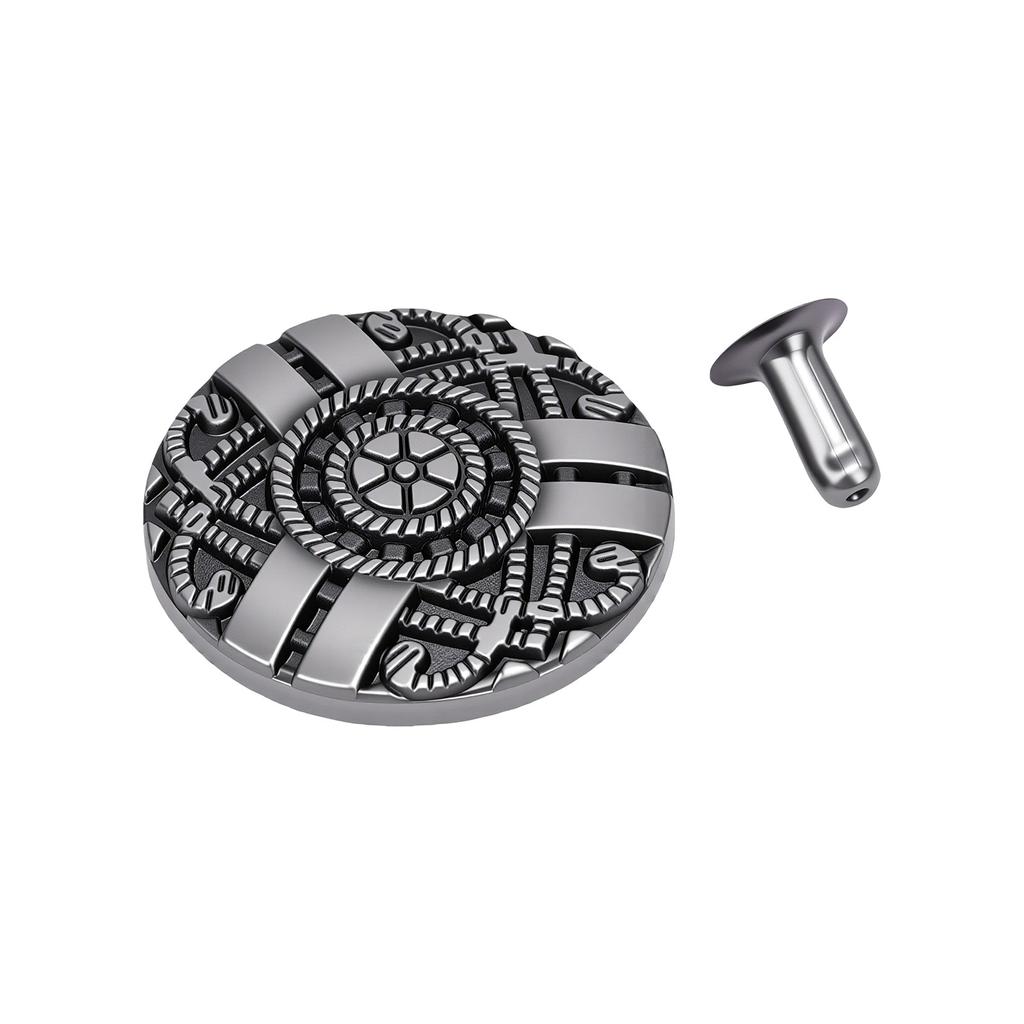 10 Sets Leather Rivets 20mm Antique Silver Round Rivets and 3x7mm Iron Trumpet Feet for Crafts Decoration