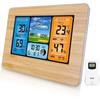 Weather Station - Aozbz - Wood Updates - Indoor/outdoor Thermometer - Humidity - 24h Weather Forecast