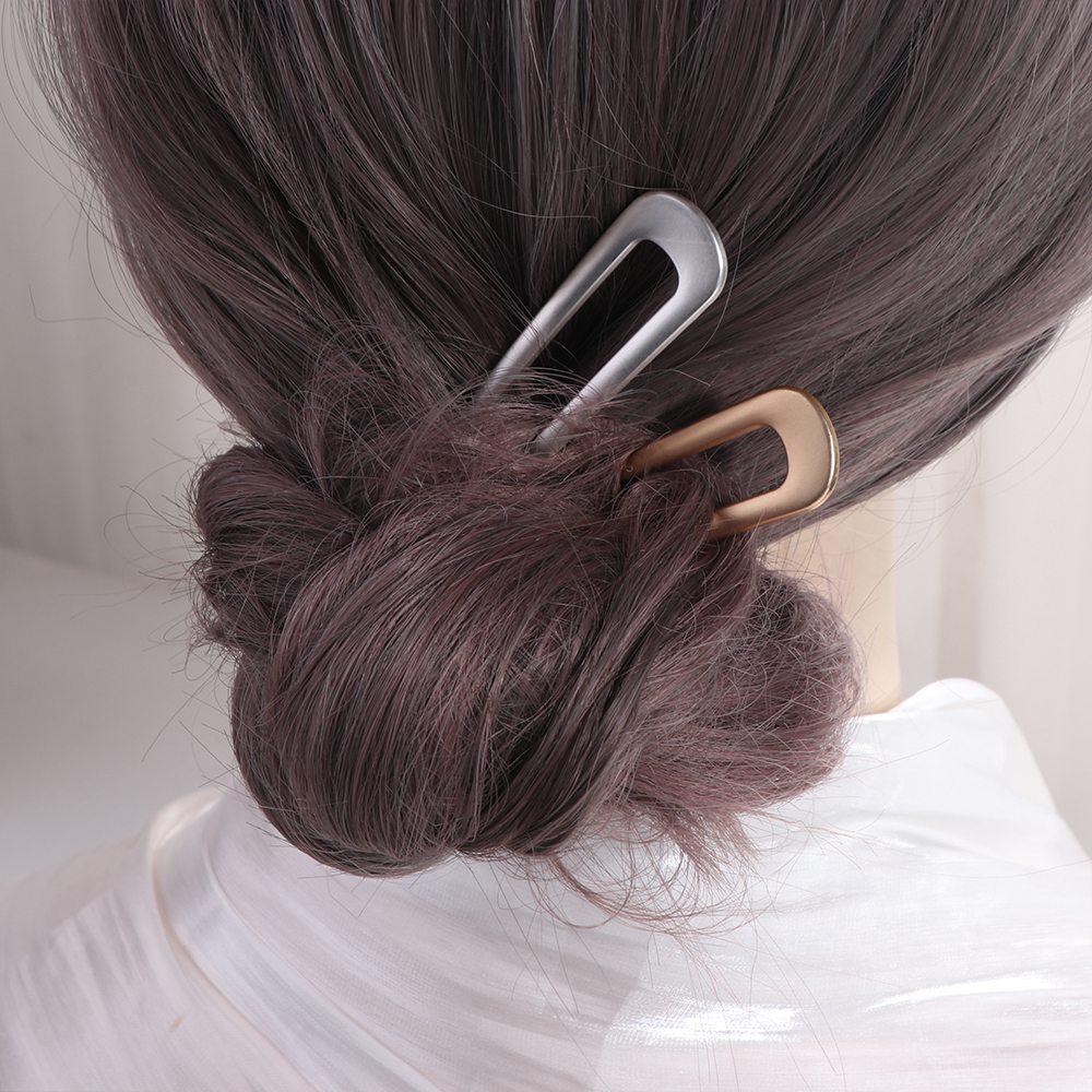 Beauty Metal U Shape Barrettes Simple Vintage Hair Sticks Fashion Cold Style Hair Clip Hair Accessory