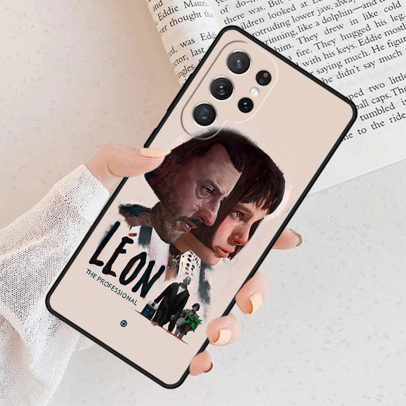 Cartoon Killer Leon Uncle Girl Phone Case For Samsung Galaxy S25 S23 S30 S8 S21 S20 FE S24 S22 Note 10 20 Plus Lite Ultra