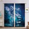 Fantasy Cartoon World Mushroom 3d Printing Curtain Bedroom Kitchen Living Room Children's Room Decorative Curtain 2 Pieces