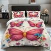 Butterfly Duvet Cover Sets, Microfiber Quilt Cover 2 PCS with 1 Pillowcases 50x75 Cm, Comforter Cover for Adults and Kids