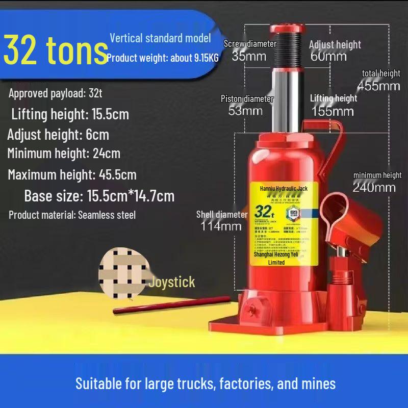 2-50 Ton Schwerlast-Hydraulikheber: Handbetrieben für LKW, PKW, Limousinen und Offroad-Reifenwechsel