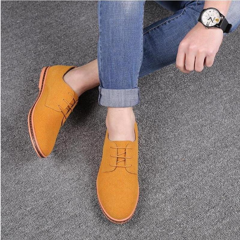 Fashion Spring Suede Leather Women Shoes Oxford Casual Shoes Classic Sneakers Comfortable Footwear Dress Shoes Large Size Flats British