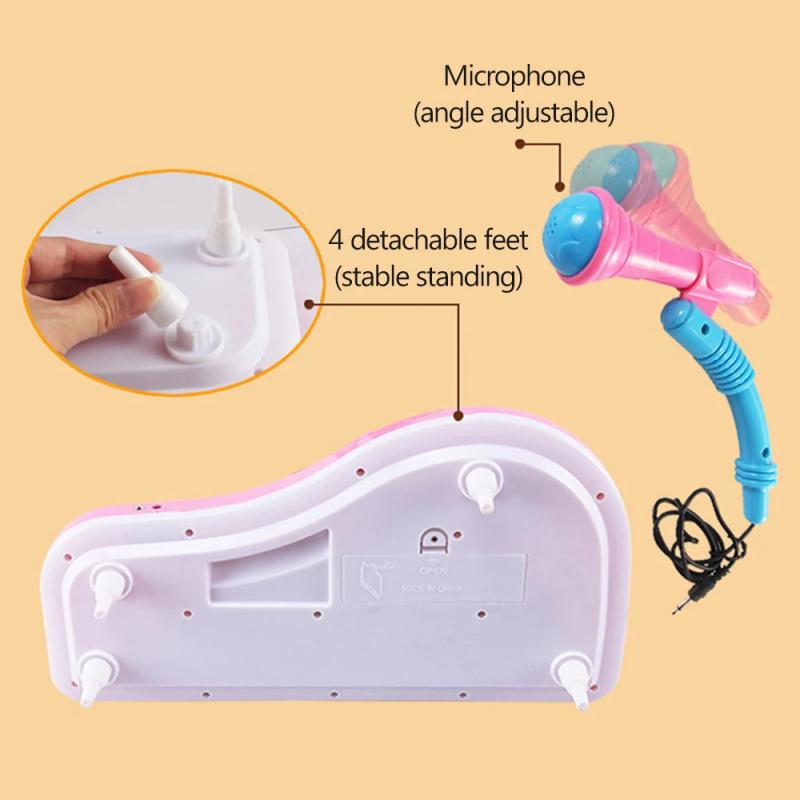 Non-Toxic Kids Musical Piano 37 Key Electronic Keyboard Piano For Kids With Microphone Musical Instrument Educational Toys For Children Gilrs