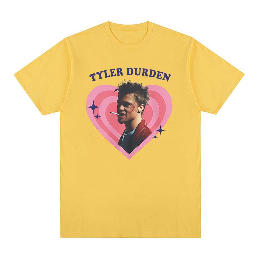 

Tyler Durden Heart Graphic T Shirt Unisex s Vintage O-Neck Fashion Short Sleeve T-shirts High Quality Tops Cotton Oversized T-shirt 4XL