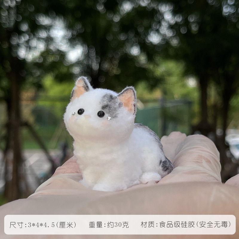 Handmade Silicone Cute Cat Kitten Super Soft Taba Squishy mochi stress relief squishy fidget toy Mini cat ornament