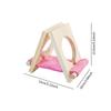 Cozy Wooden Hamster Bed Hideout Tunnel Soft Resting Place for Small Animals Cage Activity Toy