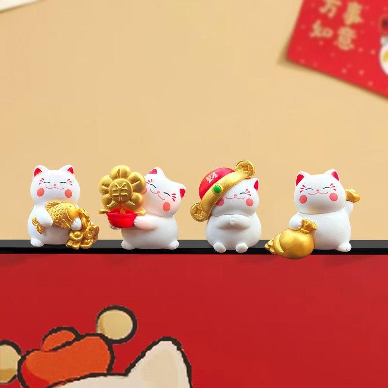 

Cat Monitor Ornament: Small Desk Decor for Office or Workspace
