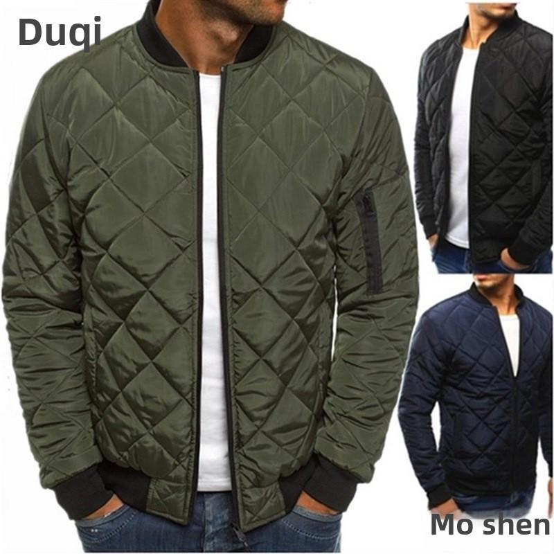 

Men s Diamond Short Cotton Jacket with Stand Collar - Winter Collection S