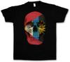 CLASSIC ANTIGUA AND BARBUDA SKULL FLAG T-SHIRT - Biker MC Banner Sizes S - 5XL