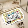 Simple Diatom Mud Absorbent Mat Bathroom Toilet Door Non-slip Mat Household Toilet Toilet Rug