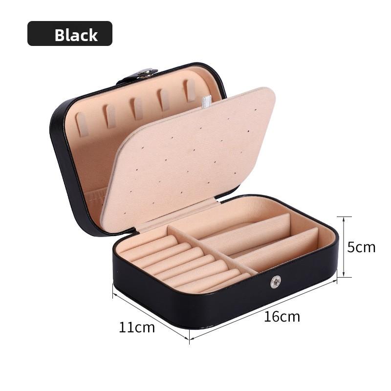 Portable Travel Girl Jewelry Storage Box, Necklace, Ring and Earring Storage Box, Double-layer Home Accessory Box, Jewelry Box