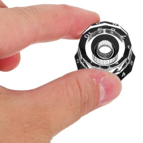 POPETPOP 4-Piece Electric Guitar Knob, Tone Knob, Guitar Volume Knob, Bass Potentiometer Cap, Electric Guitar Volume Knob with Scale, Decorative, Repa