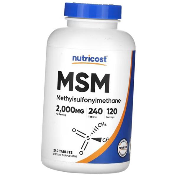 

Methylsulfonylmethane tablets, MSM 2000, Nutricost 240tabs (03647002) 240tab
