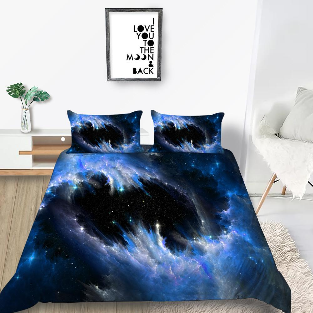 Sternenhimmel-Bettbezug, atmungsaktive Heim-Tagesdecken mit Kissenbezug, luxuriöser Bettbezug für Kinder, einzigartiges Design, Bett-Sets