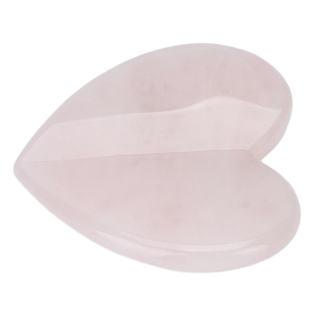 Rosenquarz Jade Stein Guasha Herzform Schaben Gesichtslifting Steinwerkzeug für SPA Akupunkturtherapie Massage
