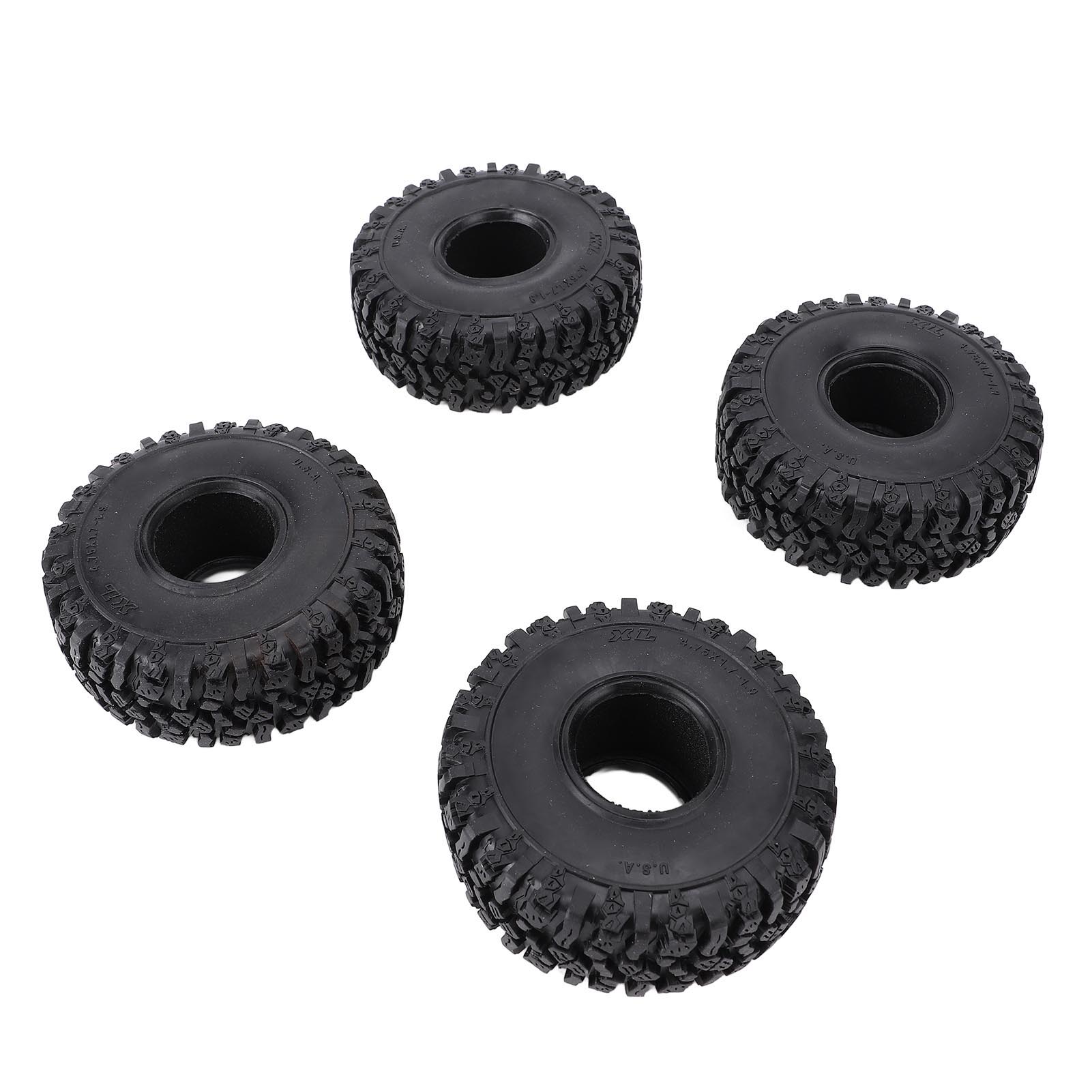 

4PCS 1.9in 2.2in 120MM Rubber Rocks Tyres Wheel Tires for SCX10 90046 90047 RC Crawler Car