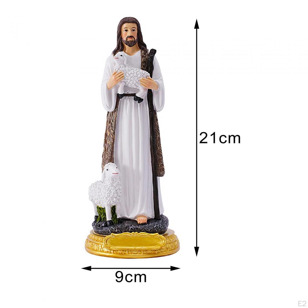 Jesus Standing Statue Religious Figurine Collectible Character Sculptures for Easter