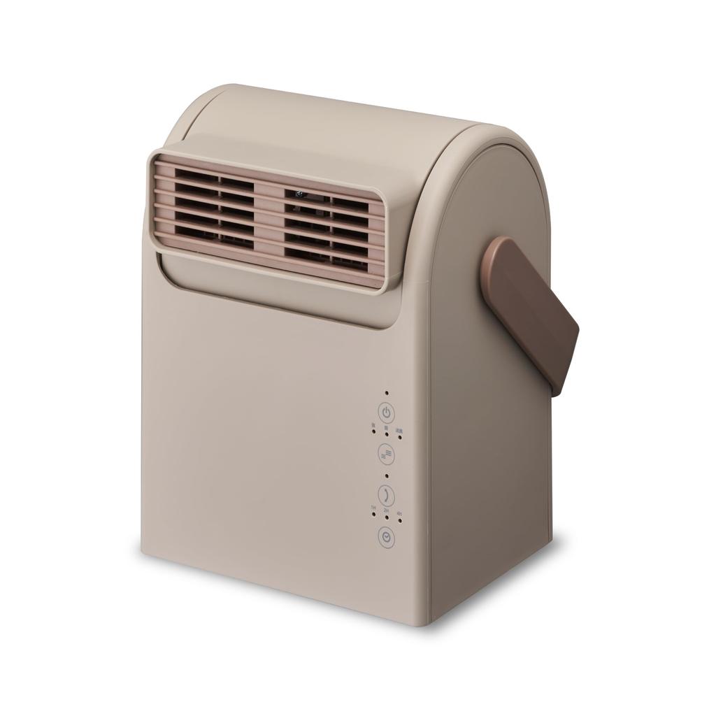 Doshisha PocaraSwing Ceramic Heater with High 2 Operation Settings Off and Child Brown Upward-Facing Airflow, + Fan, Timer, Tip-Over Switch,