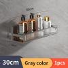 Gray Bathroom Shelf Without Drilling Makeup Organizer Mental Corner Shelf Shampoo Storage Shelf Shower Wall Rack Bathroom811785