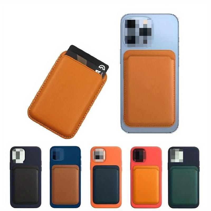 1pc Magnetic Artificial Leather Card Clip for IPhone 14 Pro Max 13 12 Pro Magnetic Wallet Card Holder Bag Phone Case Accessories