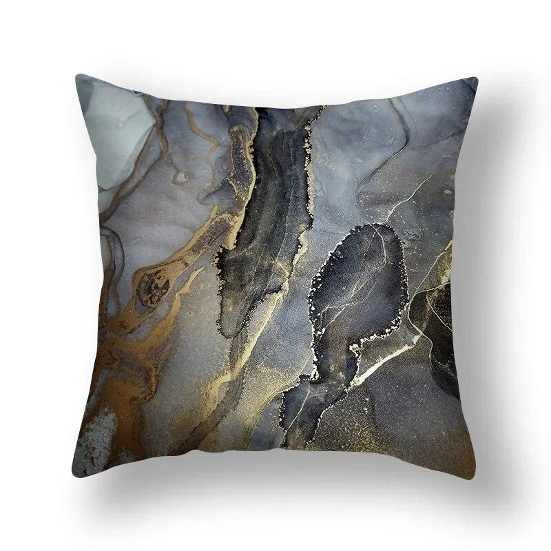 Modern light luxury simple fashion marble pattern set sofa chair office car bed cushion cover room home decoration pillowcase