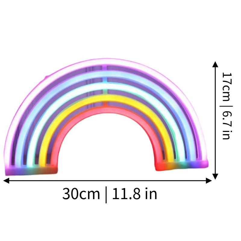 Led Colorful Rainbow Neon Sign Light Wall Hanging Night Lamp Bar Party Home