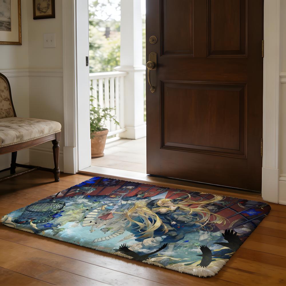 Anime Hot DDelicious In DDungeon Floor Mat Soft Flannel Absorbent Mat Non-Slip Rug Home Bedroom Bathroom